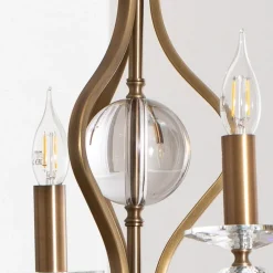 Avonni Lysekroner > Lysekrone Elizabeth Ø80cm metal/krystal 8flg. antik guld