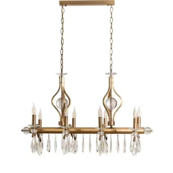 Avonni Lysekroner > Lysekrone Elizabeth 105x55 cm metal/glas 8flg. antik guld