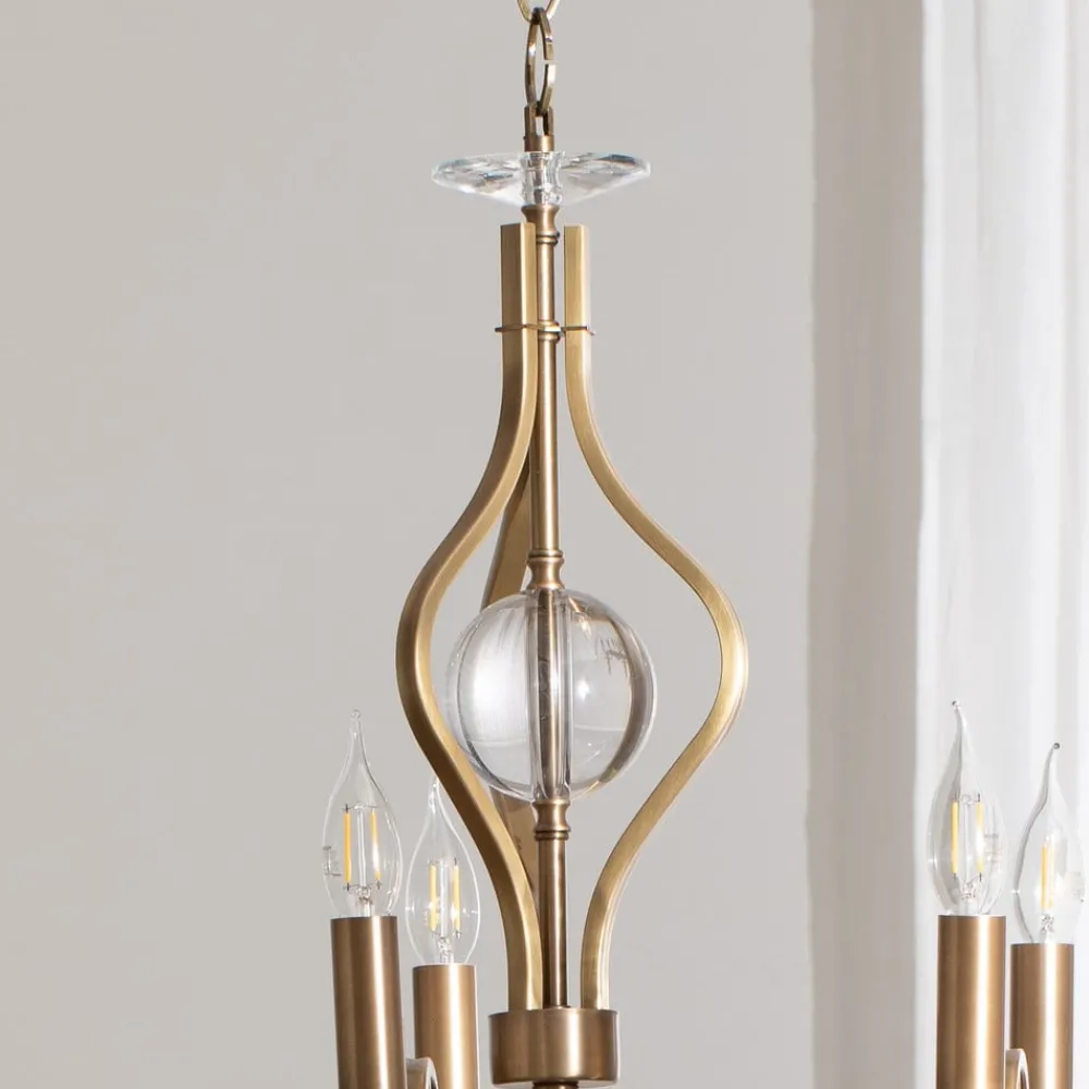 Avonni Lysekroner > Lysekrone Elizabeth 105x55 cm metal/glas 8flg. antik guld