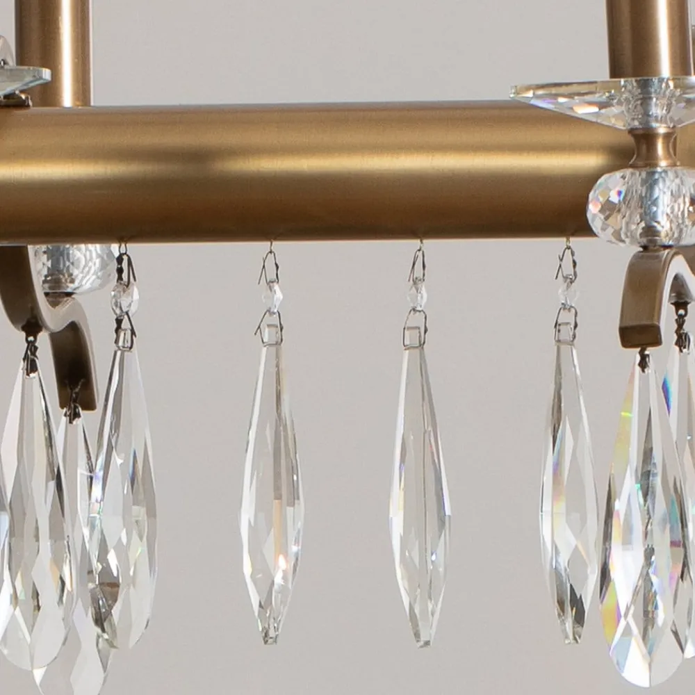 Avonni Lysekroner > Lysekrone Elizabeth 105x55 cm metal/glas 8flg. antik guld