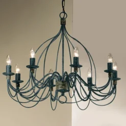 Kögl Lysekroner > Lysekrone Filo, 8 lyskilder, blå-sort, metal, Ø 78 cm