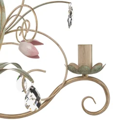 Luminex Lysekroner > Lysekrone Florina med blomsterdekoration, 3 lyskilder