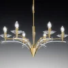 Metallux Lysekroner > Lysekrone ICARO, med krystalglas, guld