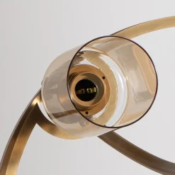 Avonni Lysekroner > Lysekrone Jadina, guld antik, 4 lyskilder, Ø 50 cm metal/glas