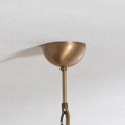 Avonni Lysekroner > Lysekrone Jadina, guld antik, 5 lyskilder, Ø 62 cm metal/glas
