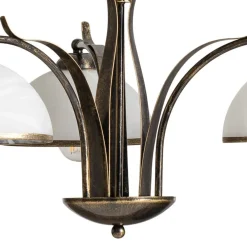 Lysekroner ^ Luminex Lysekrone Korfu, 3 lyskilder, antik guldfarve, Ø 68 cm