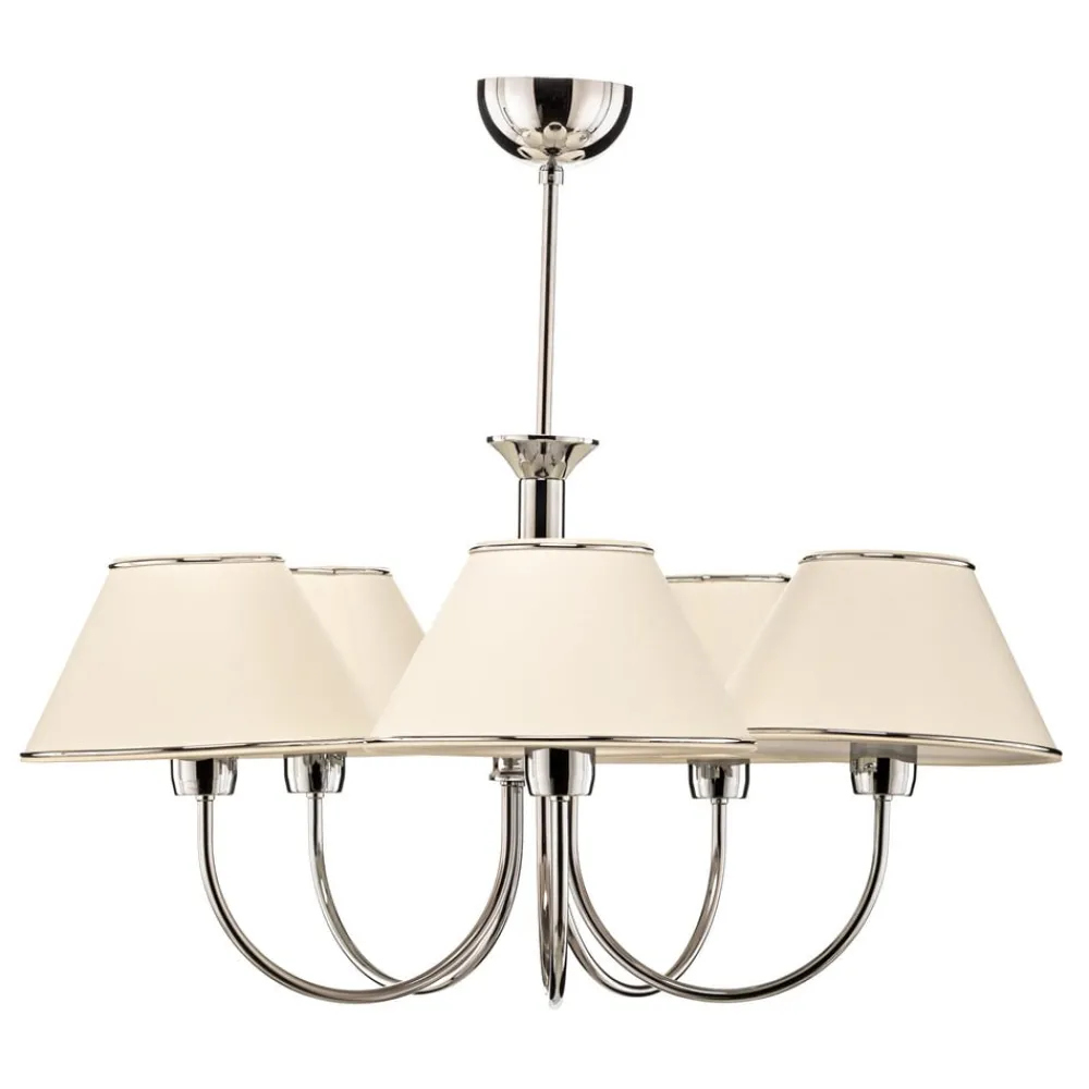 Jupiter Lysekroner > Lysekrone London krom/creme, 5 lyskilder