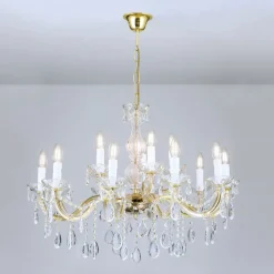 ORION Lysekroner > Lysekrone Marie Claire krystalglas 15-flammet
