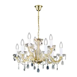 Lysekroner ^ ORION Lysekrone Marie Claire krystalglas 9 lyskilder