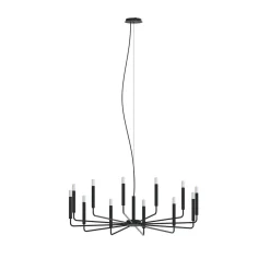 Nowodvorski Lighting Lysekroner|Pendellamper > Lysekrone ORTO B, sort, metal, Ø 103 cm, 12 lyskilder