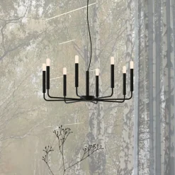 Nowodvorski Lighting Lysekroner|Pendellamper > Lysekrone ORTO, sort, metal, Ø 73 cm, 8 lyskilder