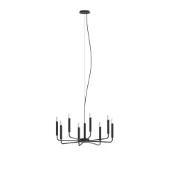 Nowodvorski Lighting Lysekroner|Pendellamper > Lysekrone ORTO, sort, metal, Ø 73 cm, 8 lyskilder