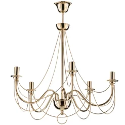 Domiluce Lysekroner > Lysekrone Retro, femarmet 75 cm, guld