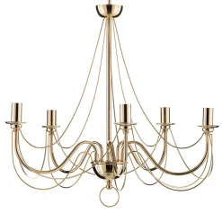 Domiluce Lysekroner > Lysekrone Retro, femarmet 75 cm, guld