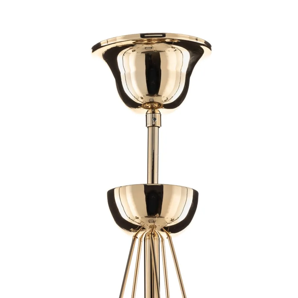 Domiluce Lysekroner > Lysekrone Retro, femarmet 75 cm, guld