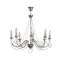 Domiluce Lysekroner > Lysekrone Retro, 8 lyskilder 75 cm, krom