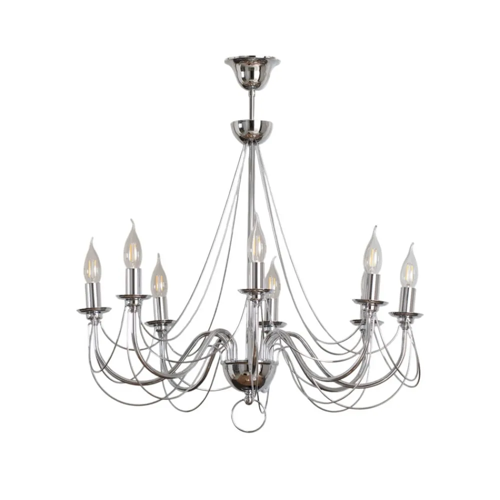 Domiluce Lysekroner > Lysekrone Retro, 8 lyskilder 75 cm, krom