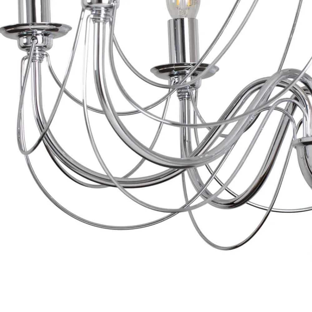 Domiluce Lysekroner > Lysekrone Retro, 8 lyskilder 75 cm, krom