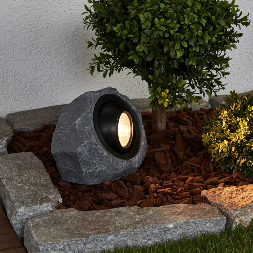Lindby Dekorationsbelysning|Solcellelamper > Lysende solcellesten Lior med LED