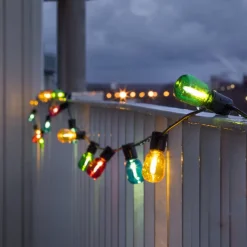 Dekorationsbelysning ^ Konstsmide Christmas Lyskæder til ølhaven 20 LED-dråber farvet