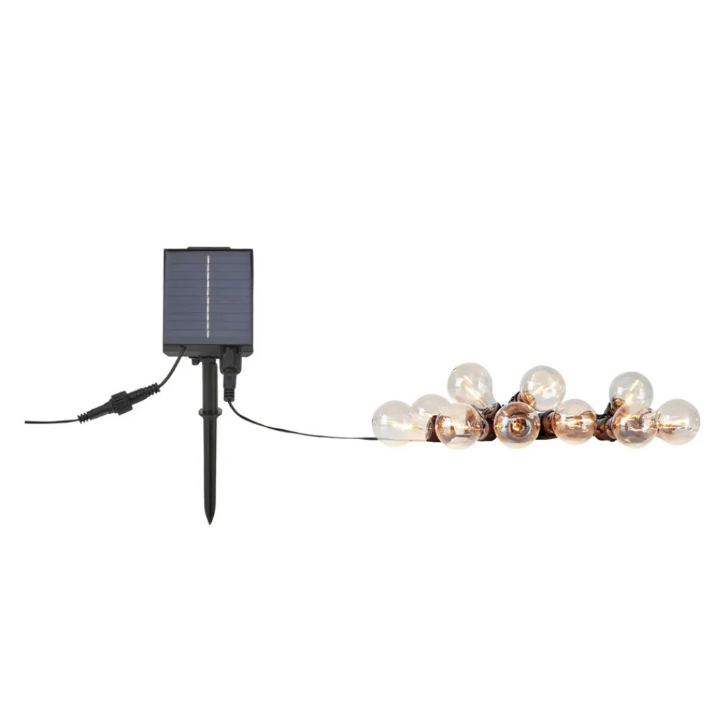 Solcellelamper ^ Markslöjd Lyskæde Suno, solcelle, USB, plast, 10 lyskilder, IP44