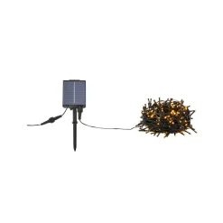 Markslöjd Solcellelamper > Lyskæde Suno, sort, solcelle, USB, 300 lamper, IP44