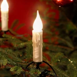 Konstsmide Christmas Julepynt|Julelyskæder > 20-lys lyskæde med hvidt vokslook 14,8 m