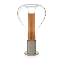 Bæredygtige Lamper ^ LZF LAMPS LZF Eris LED-bordlampe glas aluminium/kirsebær