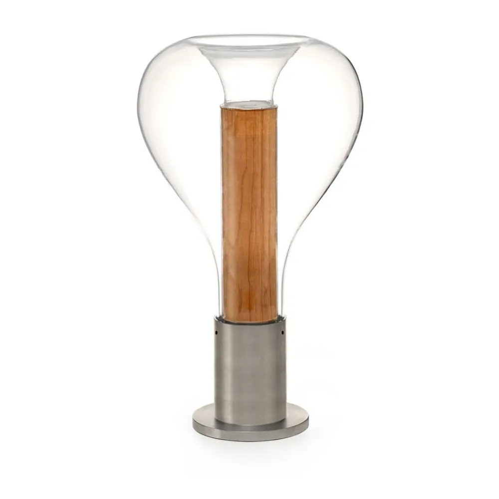 Bæredygtige Lamper ^ LZF LAMPS LZF Eris LED-bordlampe glas aluminium/kirsebær