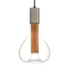 Bæredygtige Lamper ^ LZF LAMPS LZF Eris LED-pendellampe, glas, aluminium/kirsebær