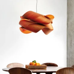 LZF LAMPS Pendellamper > LZF Link hængelampe, Ø 46 cm, kirsebærtræ natur