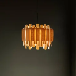 Bæredygtige Lamper ^ LZF LAMPS LZF Maruja pendellampe i træ, bøg
