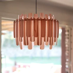 LZF LAMPS Bæredygtige Lamper > LZF Maruja træ-pendellampe, rosa