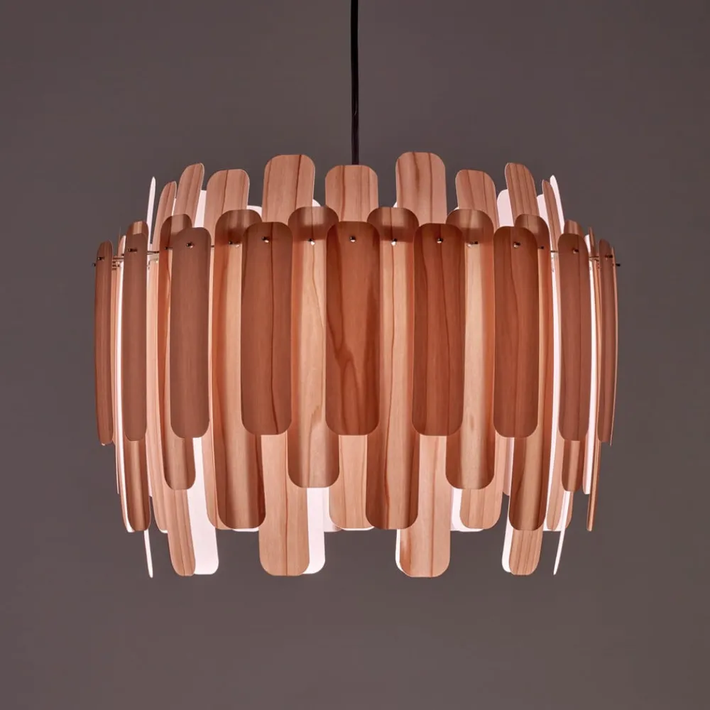 LZF LAMPS Bæredygtige Lamper > LZF Maruja træ-pendellampe, rosa