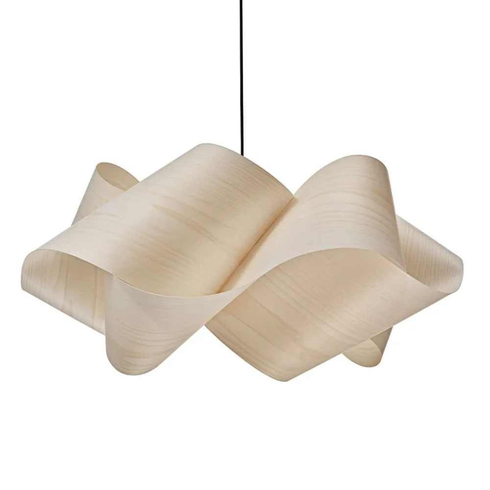 Pendellamper ^ LZF LAMPS LZF Swirl pendellampe sort kabel Ø 54cm elfenben