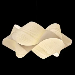 Pendellamper ^ LZF LAMPS LZF Swirl pendellampe sort kabel Ø 54cm elfenben