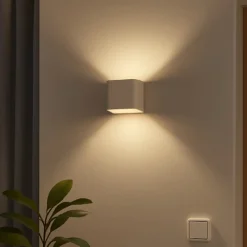 Væglampe Med Sensor|Terrassebelysning ^ FH Lighting Magnetics LED-væglampe, hvid, USB, bevægelsessensor
