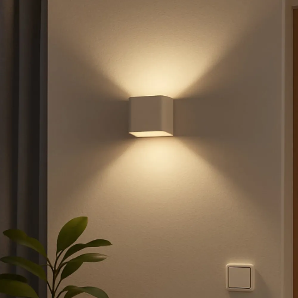 Væglampe Med Sensor|Terrassebelysning ^ FH Lighting Magnetics LED-væglampe, hvid, USB, bevægelsessensor