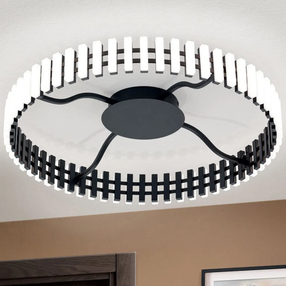 Loftlamper ^ ORION Mansion LED-loftslampe, sort og hvid Ø 63 cm