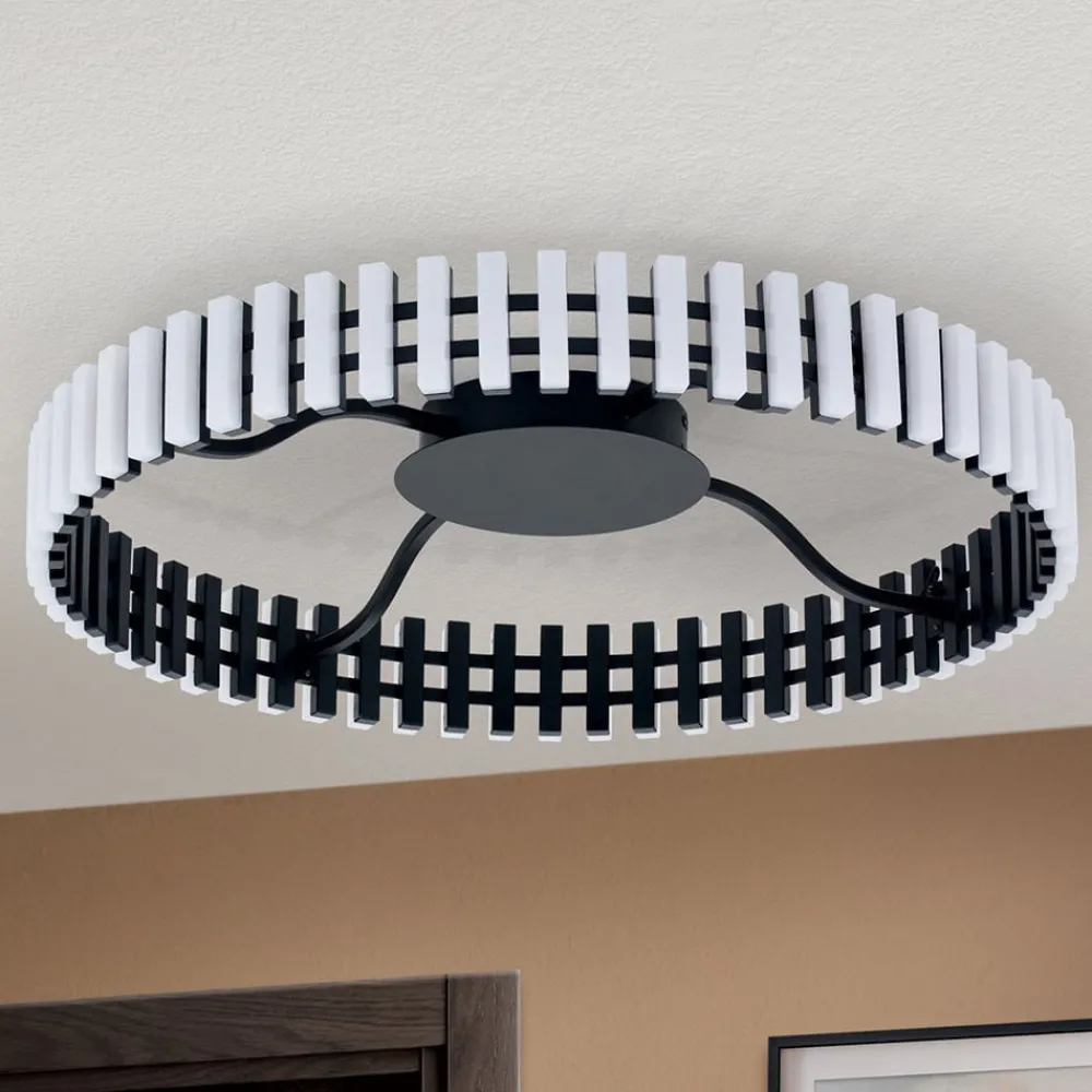 Loftlamper ^ ORION Mansion LED-loftslampe, sort og hvid Ø 63 cm