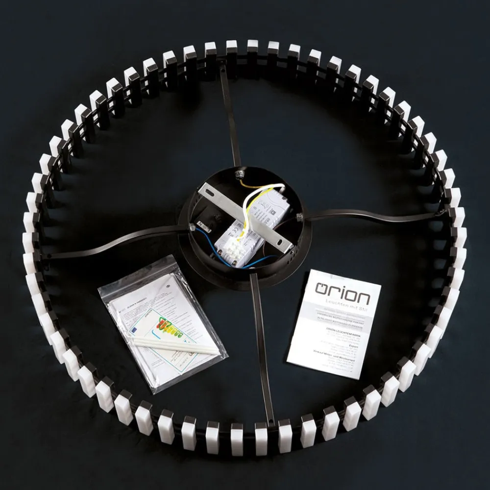 Loftlamper ^ ORION Mansion LED-loftslampe, sort og hvid Ø 63 cm