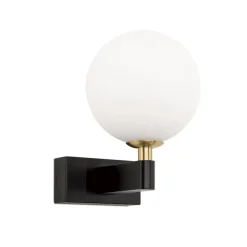 Væg- Og Spejllamper|Væglamper ^ ORION Mara væglampe, sort, glas, 17,5 cm høj, G9, IP44