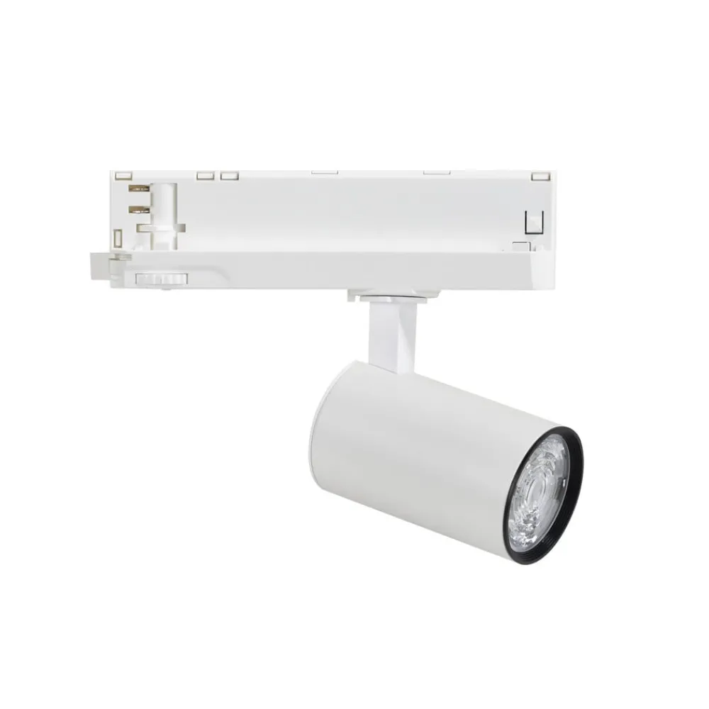MEGAMAN Skinnesystem > Marco 2 Mini LED-spot, hvid, 2.800 K, 24° / 36°, 3-faset