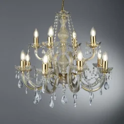 Searchlight Lysekroner > MARIE THERESE lysekrone m. 12 pærer, messing