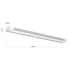 Væglamper ^ ORION Marilyn LED-spejllampe, hvid, drejbar 90 cm