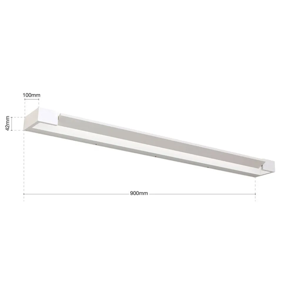 Væglamper ^ ORION Marilyn LED-spejllampe, hvid, drejbar 90 cm