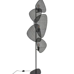 Gulvlamper|Gulvlamper ^ MARKET SET Gulvlampe Screen, sort, rattan, 179 cm høj