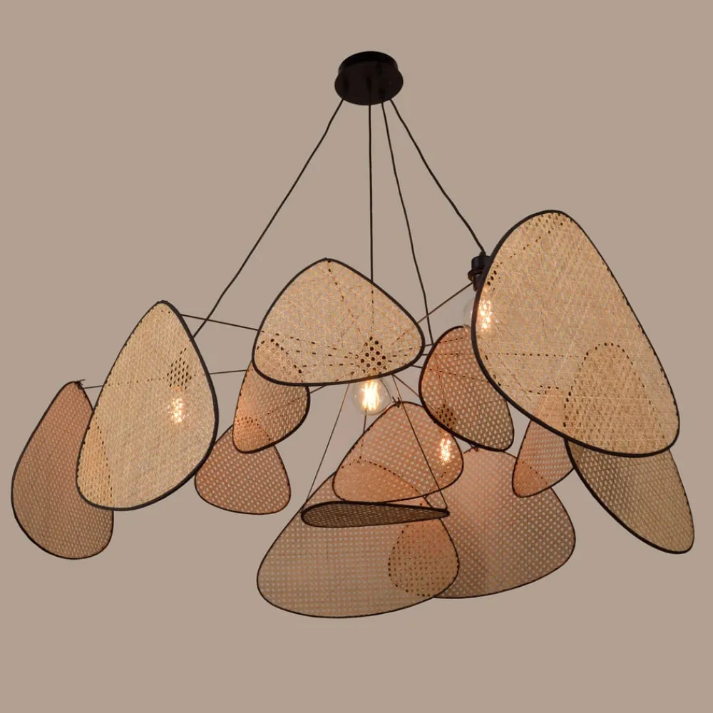 MARKET SET Pendellamper > hængelampe Screen XXL, 90 cm, natur, rattan