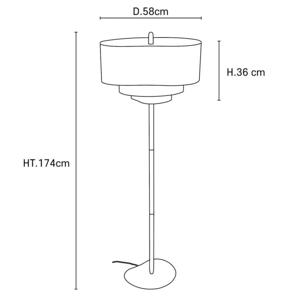Gulvlamper ^ MARKET SET Pebble tekstil-gulvlampe, creme