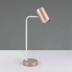Arbejdsrum/Kontor ^ Trio Lighting Marley bordlampe, brun/lysegrå, højde 45 cm, metal